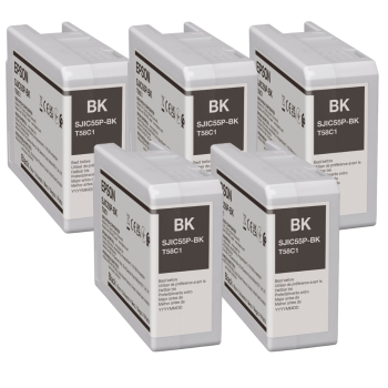 Epson D6000/D6500 Tintenkartuschen Schwarz 5er Set